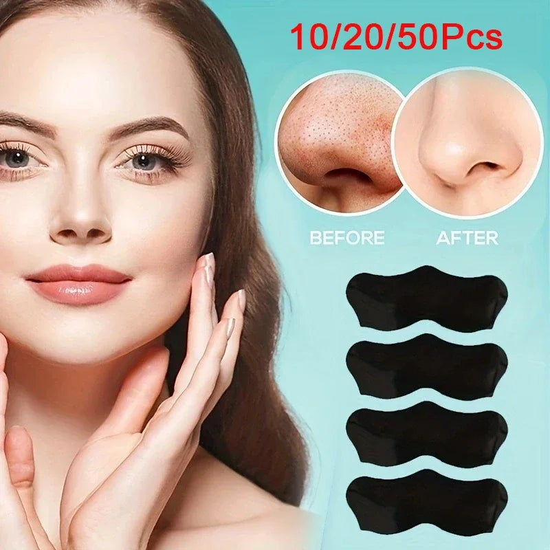 10-50PCS Nose Blackhead Remover Mask Shrink Sticker Black Dots Strips Nose Deep Cleansing Cleaner Skin Care