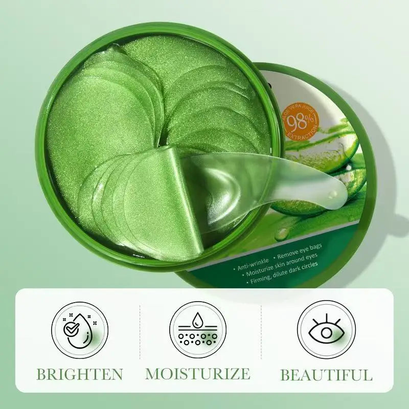 60pcs Aloe Vera Collagen Eye Mask Anti Dark Circles Removal Eyes Bags Moisturizing Firming Eye Patches Eyes Skin Care Products